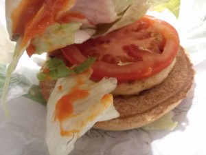 vegetable chicken buger from Mcdonald's