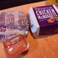 Mcdonald's hamburger and chicken nugget